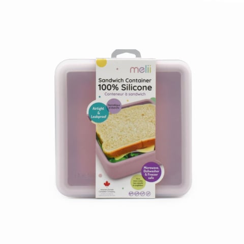 Accesorii hranire bebelusi - RECIPIENT SILICON PENTRU SANDWICH, MELII, PINK