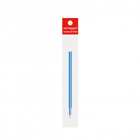 Pixuri - Rezerva pix cu gel si guma de sters, 0.7mm, cu capac,grip cauciucat, scris albastru