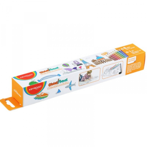 Produse art & craft-Lucru manual - Rola hartie autocolant desene de colorat,model Travel,206x30 cm