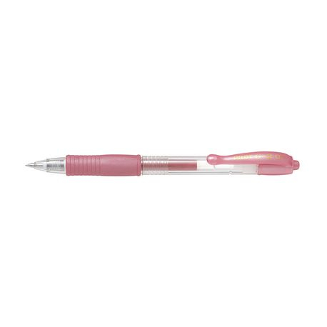 Papetarie & Birotica - Roller cu gel G-2 Metalic Pilot 0.7 mm varf mediu roz