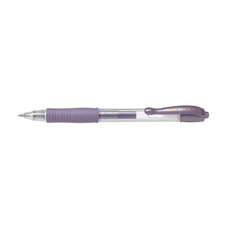 Papetarie & Birotica - Roller cu gel G-2 Metalic Pilot 0.7 mm varf mediu violet