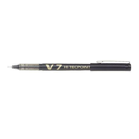 Roller V7 Hi-Tecpoint Pilot 0.7 mm varf mediu negru