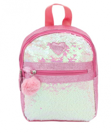 Frumusete, bijuterii si accesorii fetite - Rucsac cu paiete pentru fetițe, Roz, 20x9x25 cm