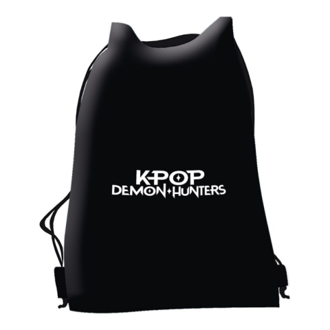 Rucsac cu snur pentru copii KPOP Demon Hunters, negru, 40x30 cm [1]