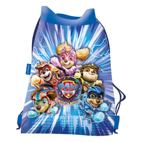 Saci de sport - Rucsac cu snur pentru copii Paw Patrol, poliester, albastru, 43x34 cm