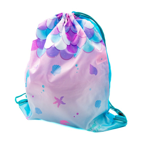 Saci de sport - Rucsac cu snur pentru copii Starpak Mermaid, roz cu turcoaz, 38.5x33 cm