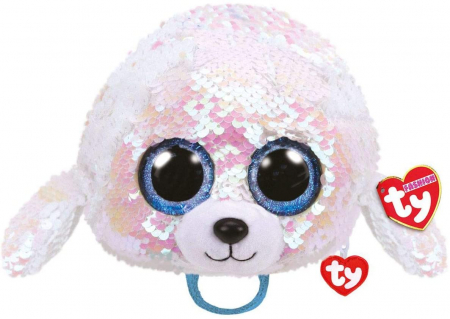 Jocuri si articole copii - Rucsac de plus ty cu paiete foca icy