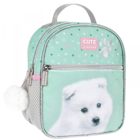 Ghiozdane Gradinita - Rucsac pentru gradinita cu 1 compartiment, model Doggy,verde deschis,20x9x25 cm