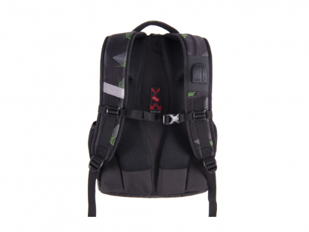 Rucsac pentru scoala cu 5 compartimente Music Green Arrow [1]