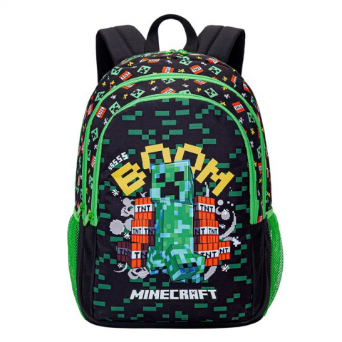 Ghiozdane Scoala - Rucsac scoala Minecraft Explos cu 3 compartimente, Multicolor,33x18x44 cm