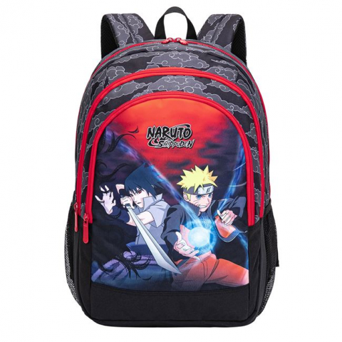 Ghiozdane Scoala - Rucsac scoala Naruto cu 3 compartimente, Multicolor,33x18x44 cm