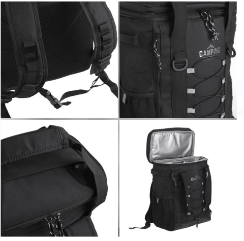 Rucsac termoizolant alimente si bauturi pentru drumetii,negru,32.5x18x47cm - 27L [1]