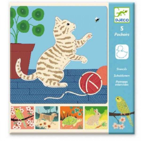 Produse art & craft-Lucru manual - Sabloane Djeco Animale de companie