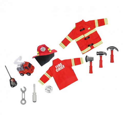 Salopeta Pompier cu casca si accesorii incluse pentru copii, 3-6 ani [1]