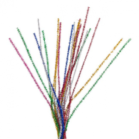Produse art & craft-Lucru manual - Sarma plusata culori metalizate pentru activitati craft,20 bucati/set