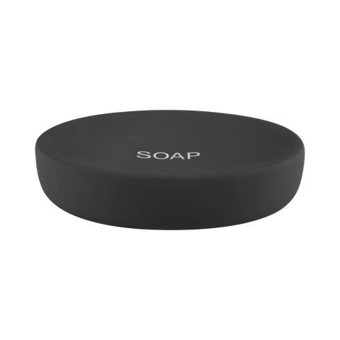 Savoniere - Savoniera pentru sapun din ceramica, negru,13x9x3.5 cm