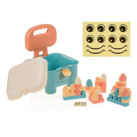 Seturi  de constructie - Scaunel cu cuburi de construit-23 piese