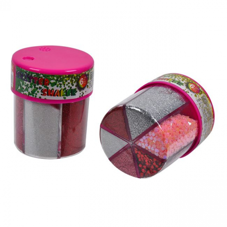 Produse art & craft-Lucru manual - Sclipici 6 culori si confetti pentru activitati crafts