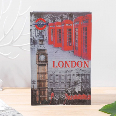 Seif secret tip carte – cu cheie, model London Vibe, 24 x 15 cm [4]