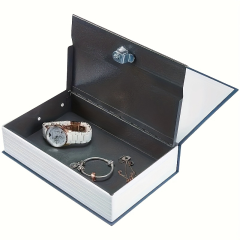 Seif secret tip carte – cu cheie, model vintage,18x11.5x5.5 cm [1]