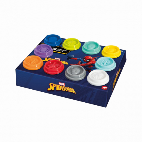 Jocuri si articole copii - SET 10 BORCANASE DE PLASTILINA SPIDERMAN IN AMBALAJ DE CARTON