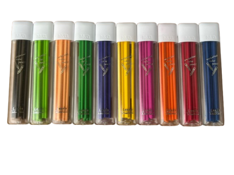 Creioane colorate - Set 10 cutii rezerve pentru creioane mceanice colorate, grosime scriere 2.6 mm, 10 culori/set