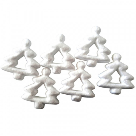 Produse art & craft-Lucru manual - Set 10 figurine bradut pentru activitati crafts,polistiren,6 cm