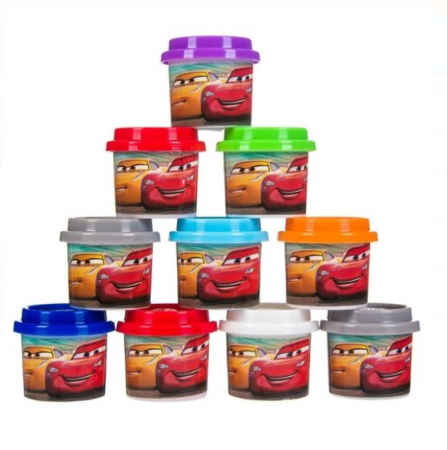 Produse art & craft-Lucru manual - Set 10 recipiente plastilina Cars