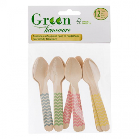 Set 12 lingurite din lemn pentru copii [1]