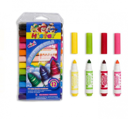 Carioci - Set 12 mini carioci cu varf gros