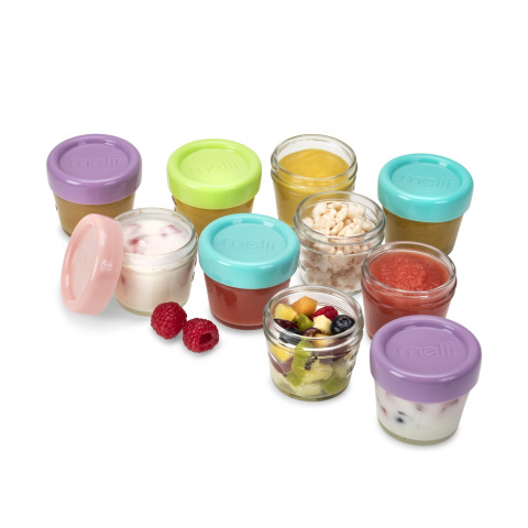 Set 12 Recipient Sticla Pentru Hrana Bebe, Melii, 118 Ml [1]