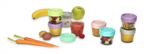Set 12 Recipient Sticla Pentru Hrana Bebe, Melii, 118 Ml [4]