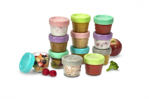 Set 12 Recipient Sticla Pentru Hrana Bebe, Melii, 118 Ml [5]