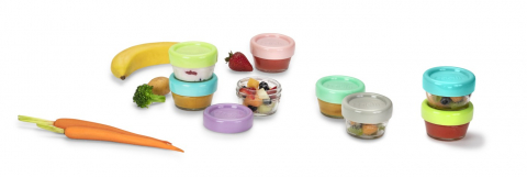 Set 12 Recipient Sticla Pentru Hrana Bebe, Melii, 59 Ml [5]