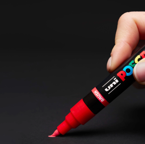 Set 16 markere Posca PC-5BR cu varf mediu tip pensula 1-4mm [6]
