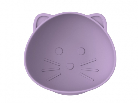 Jocuri si articole copii - SET 2 CASTRONELE CU VENTUZA SILICON MELII MODEL PISICA