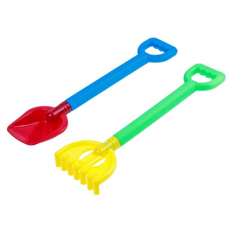 Sport & Activitati in aer liber - Set 2 jucarii pentru nisip grela si lopata,plastic,34 cm