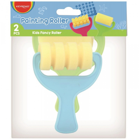 Acuarele, Tempera si Pensule - Set 2 pensule tip trafalet cu maner pvc pentru copii