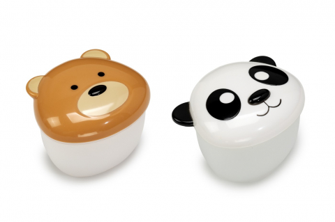 Set 2 recipiente pentru pastrare hrana bebelusi,model urs-panda [1]