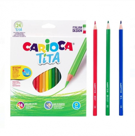Produse art & craft-Lucru manual - Set 24 creioane colorate cu varf subtire