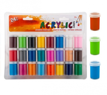 Produse art & craft-Lucru manual - Set 24 culori acrilice pentru pictura
