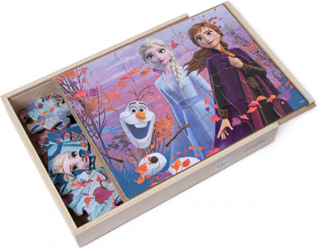 Set 3 Puzzle-uri Frozen 2 din Lemn  [1]