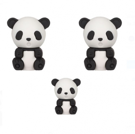 Radiere - Set 3 radiere Ursulet Panda 3D