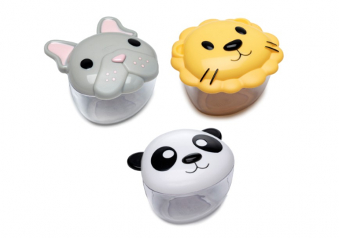 SET 3 RECIPIENTE HRANA BEBE, MELII, BULLDOG, RECHIN, PISICA CUTIE [2]