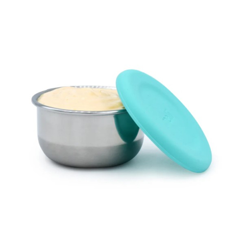 SET 3 RECIPIENTE MINI INOX CU CAPAC SILICON, MELII, BLEU MINT LIME [3]