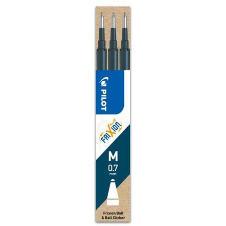 Papetarie & Birotica - Set 3 rezerve roller Frixion Ball Pilot 0.7 mm varf mediu, bleumarin