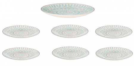 Articole Bucatarie - Set 6 farfurii si platou pentru servire