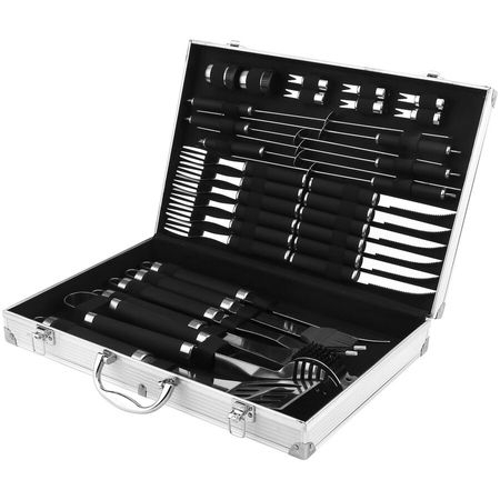 Sport & Activitati in aer liber - Set 33 de accesorii pentru gratar din otel inoxidabil