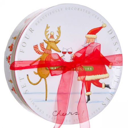 Set 4 farfurii pentru servire imprimeu Ren  [1]