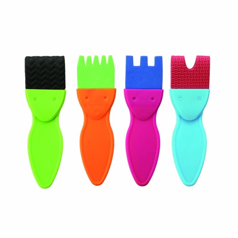 Materiale pentru pictură și desen - Set 4 pensule pentru modelaj Keyroad Baby Line